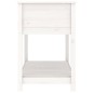 vidaXL Jardinera con estante madera maciza pino blanca 111,5x54x81 cm