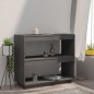 vidaXL Estantería de madera maciza de pino gris 80x35x71 cm vidaXL Estantería de madera maciza de pino gris 80x35x71 cm