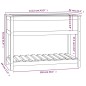 vidaXL Jardinera con estante madera maciza pino blanca 111,5x54x81 cm