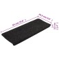 vidaXL Alfombrilla autoadhesiva de escalera 15 uds 65x24,5x3,5 cm vidaXL Alfombrilla autoadhesiva de escalera 15 uds 65x24,5x3,5 cm