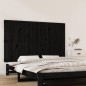 vidaXL Cabecero de cama de pared madera maciza pino negro 147x3x90 cm vidaXL Cabecero de cama de pared madera maciza pino negro 147x3x90 cm