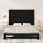 vidaXL Cabecero de cama de pared madera maciza pino negro 147x3x90 cm vidaXL Cabecero de cama de pared madera maciza pino negro 147x3x90 cm