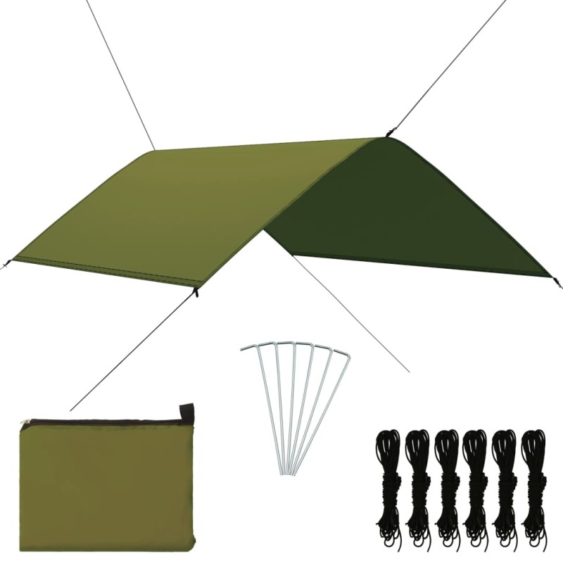 vidaXL Lona de exterior verde 3x2 m