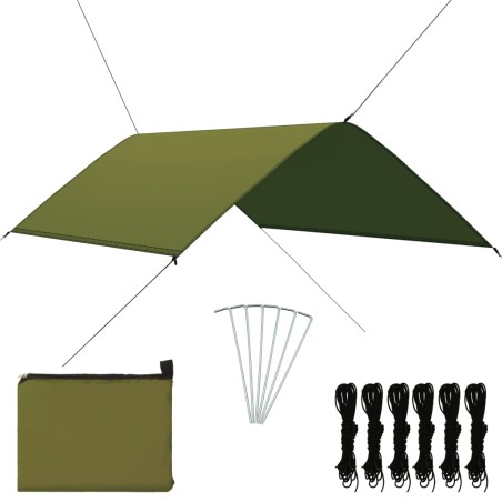 vidaXL Lona de exterior verde 3x2 m