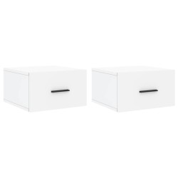 vidaXL Mesitas de noche de pared 2 uds blanco 35x35x20 cm
