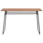 vidaXL Mesa de comedor contrachapada maciza acero marrón 120x60x73 cm vidaXL Mesa de comedor contrachapada maciza acero marrón 120x60x73 cm