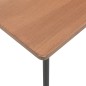 vidaXL Mesa de comedor contrachapada maciza acero marrón 120x60x73 cm vidaXL Mesa de comedor contrachapada maciza acero marrón 120x60x73 cm