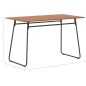vidaXL Mesa de comedor contrachapada maciza acero marrón 120x60x73 cm vidaXL Mesa de comedor contrachapada maciza acero marrón 120x60x73 cm