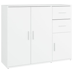 vidaXL Aparador de madera contrachapada blanco 91x29,5x75 cm