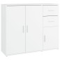 vidaXL Aparador de madera contrachapada blanco 91x29,5x75 cm vidaXL Aparador de madera contrachapada blanco 91x29,5x75 cm