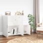 vidaXL Aparador de madera contrachapada blanco 91x29,5x75 cm vidaXL Aparador de madera contrachapada blanco 91x29,5x75 cm