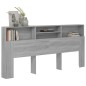 vidaXL Mueble cabecero color gris Sonoma 220x19x103,5 cm vidaXL Mueble cabecero color gris Sonoma 220x19x103,5 cm