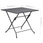 vidaXL Juego de muebles de comedor de jardín 5 piezas acero antracita vidaXL Juego de muebles de comedor de jardín 5 piezas acero antracita