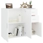 vidaXL Aparador de madera contrachapada blanco 91x29,5x75 cm vidaXL Aparador de madera contrachapada blanco 91x29,5x75 cm