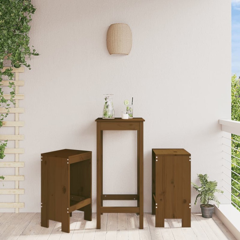 vidaXL Taburetes de cocina 2 uds madera pino marrón miel 40x36x75 cm vidaXL Taburetes de cocina 2 uds madera pino marrón miel 40x36x75 cm