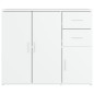 vidaXL Aparador de madera contrachapada blanco 91x29,5x75 cm vidaXL Aparador de madera contrachapada blanco 91x29,5x75 cm