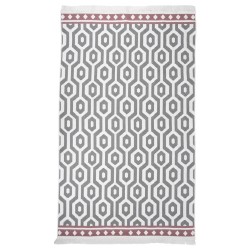 vidaXL Alfombra de algodón gris 120x180 cm