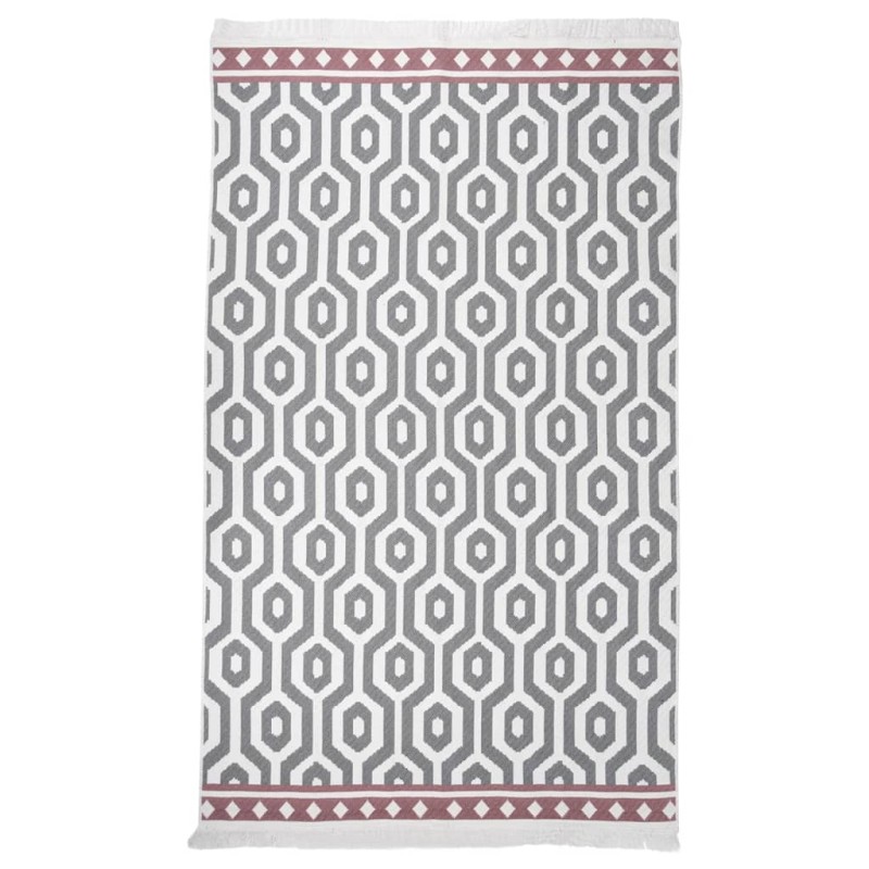 vidaXL Alfombra de algodón gris 120x180 cm vidaXL Alfombra de algodón gris 120x180 cm