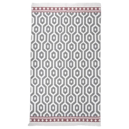 vidaXL Alfombra de algodón gris 120x180 cm