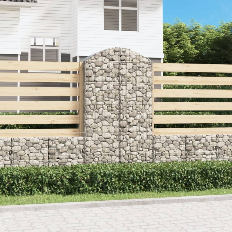 vidaXL Cesta gaviones forma arco hierro galvanizado 100x50x180/200 cm vidaXL Cesta gaviones forma arco hierro galvanizado 100x50x180/200 cm