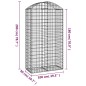 vidaXL Cesta gaviones forma arco hierro galvanizado 100x50x180/200 cm vidaXL Cesta gaviones forma arco hierro galvanizado 100x50x180/200 cm