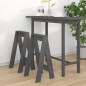 vidaXL Taburetes 2 unidades madera maciza de pino gris 40x40x75 cm vidaXL Taburetes 2 unidades madera maciza de pino gris 40x40x75 cm