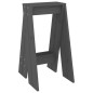 vidaXL Taburetes 2 unidades madera maciza de pino gris 40x40x75 cm vidaXL Taburetes 2 unidades madera maciza de pino gris 40x40x75 cm