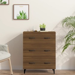 vidaXL Aparador de madera de ingeniería marrón roble 69,5x34x90 cm