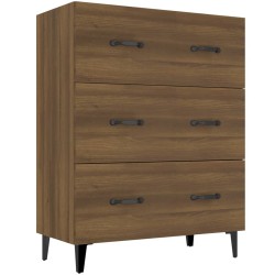 vidaXL Aparador de madera de ingeniería marrón roble 69,5x34x90 cm