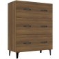 vidaXL Aparador de madera de ingeniería marrón roble 69,5x34x90 cm vidaXL Aparador de madera de ingeniería marrón roble 69,5x34x90 cm