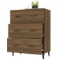 vidaXL Aparador de madera de ingeniería marrón roble 69,5x34x90 cm vidaXL Aparador de madera de ingeniería marrón roble 69,5x34x90 cm
