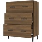 vidaXL Aparador de madera de ingeniería marrón roble 69,5x34x90 cm vidaXL Aparador de madera de ingeniería marrón roble 69,5x34x90 cm