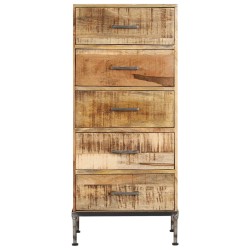 vidaXL Cómoda de madera maciza de mango 45x35x106 cm