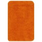 vidaXL Conjunto de alfombrillas de baño de tela 3 piezas naranja