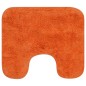 vidaXL Conjunto de alfombrillas de baño de tela 3 piezas naranja