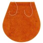 vidaXL Conjunto de alfombrillas de baño de tela 3 piezas naranja
