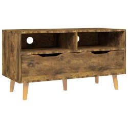 vidaXL Mueble de TV madera de ingeniería roble ahumado 90x40x48,5 cm
