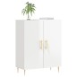 vidaXL Aparador de madera contrachapada blanco brillante 69,5x34x90 cm vidaXL Aparador de madera contrachapada blanco brillante 69,5x34x90 cm