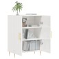 vidaXL Aparador de madera contrachapada blanco brillante 69,5x34x90 cm vidaXL Aparador de madera contrachapada blanco brillante 69,5x34x90 cm