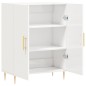 vidaXL Aparador de madera contrachapada blanco brillante 69,5x34x90 cm vidaXL Aparador de madera contrachapada blanco brillante 69,5x34x90 cm