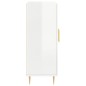 vidaXL Aparador de madera contrachapada blanco brillante 69,5x34x90 cm vidaXL Aparador de madera contrachapada blanco brillante 69,5x34x90 cm