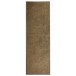 vidaXL Felpudo lavable marrón 60x180 cm