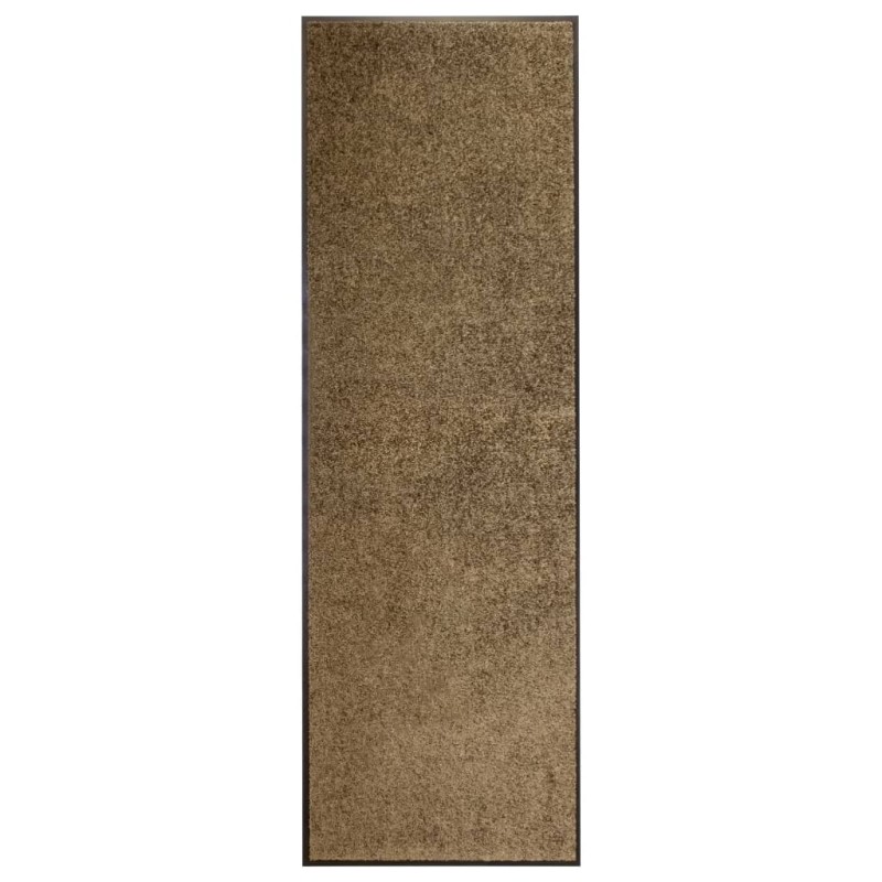vidaXL Felpudo lavable marrón 60x180 cm vidaXL Felpudo lavable marrón 60x180 cm