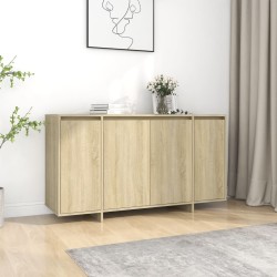 vidaXL Aparador de madera contrachapada roble Sonoma 135x41x75 cm
