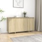 vidaXL Aparador de madera contrachapada roble Sonoma 135x41x75 cm vidaXL Aparador de madera contrachapada roble Sonoma 135x41x75 cm