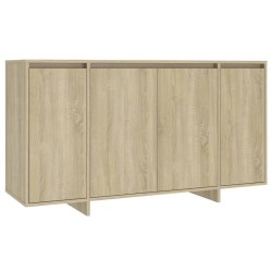 vidaXL Aparador de madera contrachapada roble Sonoma 135x41x75 cm