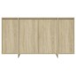 vidaXL Aparador de madera contrachapada roble Sonoma 135x41x75 cm vidaXL Aparador de madera contrachapada roble Sonoma 135x41x75 cm