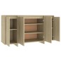 vidaXL Aparador de madera contrachapada roble Sonoma 135x41x75 cm vidaXL Aparador de madera contrachapada roble Sonoma 135x41x75 cm