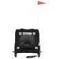 vidaXL Remolque de bicicleta mascotas hierro tela Oxford negro vidaXL Remolque de bicicleta mascotas hierro tela Oxford negro