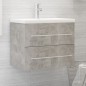 vidaXL Mueble de lavabo madera ingeniería gris hormigón 60x38,5x48 cm vidaXL Mueble de lavabo madera ingeniería gris hormigón 60x38,5x48 cm
